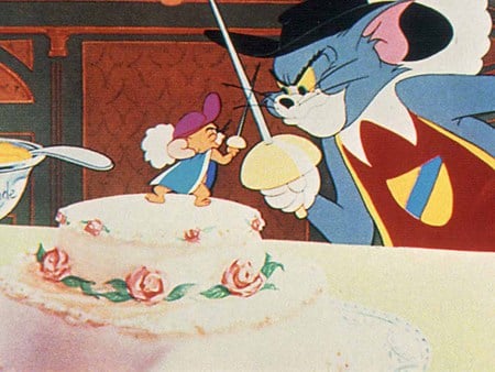 Tom and Jerry - cake, fight, tom and jerry, cartoon