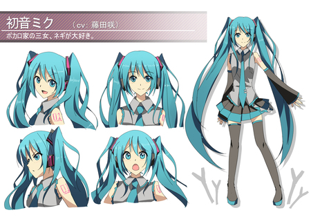 Miku's four expressions