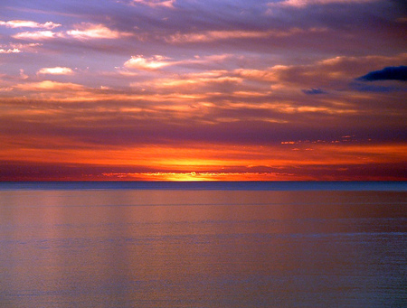 Sunset - sky, beautiful, sunset, sea, nature