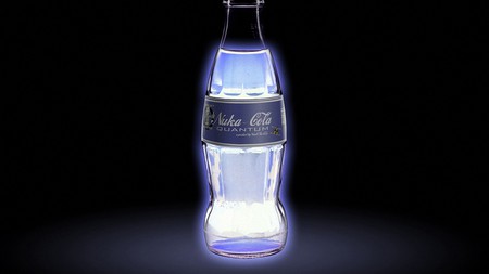 Nuka Cola Quantum  - bottle, blue, nuka, cool, drink, glow, glowing, white, cola