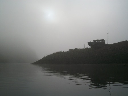 spooky waters - misty, river, spooky, water, fog, morning