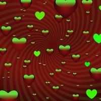 Green & Red hearts