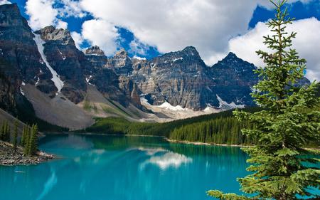 Mountain - lake, trees, nature, mountain