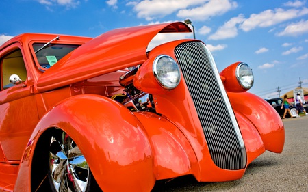 Orange Beaut - car show, cars, beautiful, classic