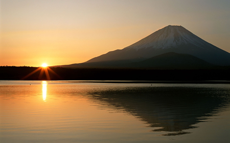 sunset on lake - a, e, d, b, c