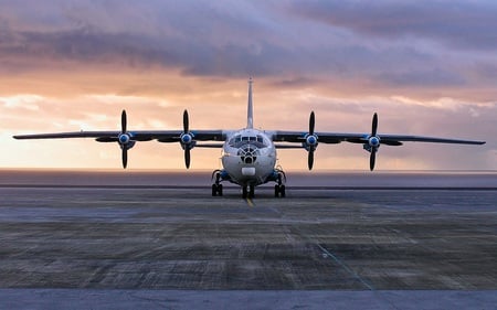 Antonov - plane, aircraft, airfield, propeller, russian