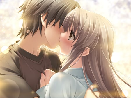 Cute Anime Couple - love, girl, couple, boy, anime, awe, sweet, cute