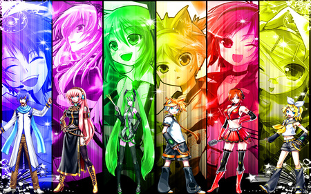 Love is Vocaloids! - kumui, hatsune, miku, miku hatsune, kagamine, rin, vocaloids, meiko, megurine, luka, color