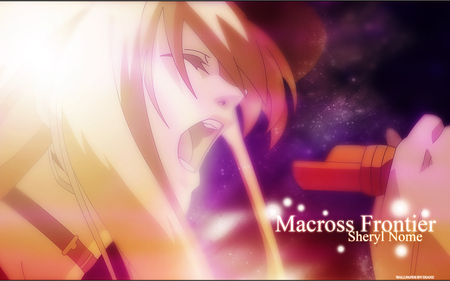 Diva Voice - girl, singer, macross, concert, sheryl, mic, macross f, anime, diva