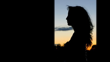 Evening Silhouette - beautiful, silhouette, woman, evening