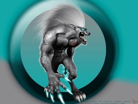 Werewolf - werewolf, lycon, wolf, full-moon, auqua, change, man, killer, lykanthrop, claws, full moon, wolfman