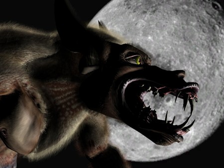 Werewolf - moon, creepy, night, full-moon, midnight, werewolf, lykanthrop, fullmoon, change