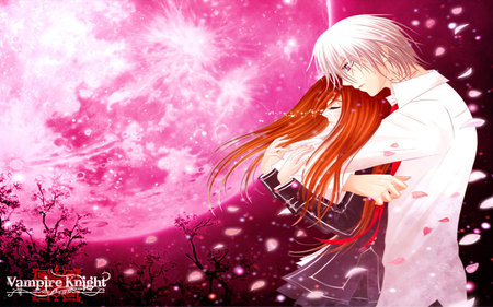 Don't Be Cry - moon, kiriyuu, rose, vampire knight, cherry blossom, kuran, zero, cry, yuki