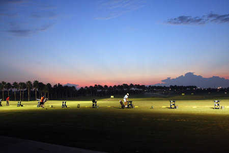 How far - grass, men, golf, club