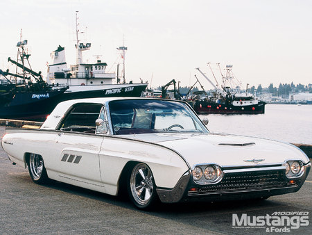 White 63 - white, ford, 2 door, thunderbird