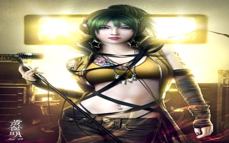 Vocaloid Sonika - oriental, light, sexy, vocaloid, female, sing, sonika