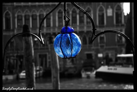 lamp - illuminate, lamp, blue, gray