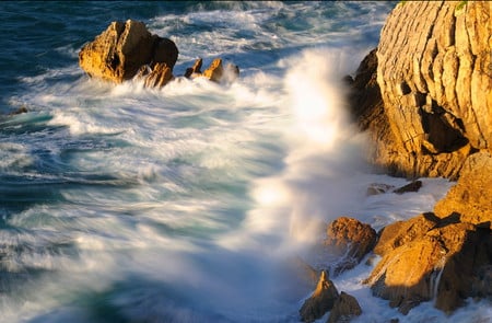 Waves - nature, beaches, rocks, waves