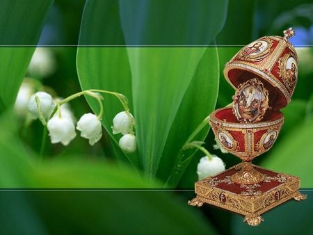 Happy Easter to CroZg - faberge, beautiful, easter, flowers, egg