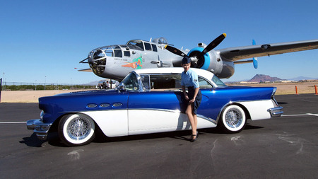 Car & Plane - sky, bomber, uniform, model