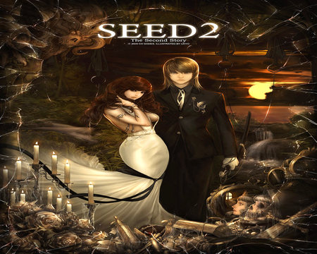 Seed2 - lake, fear, monster, light, sunnight, candles, anime