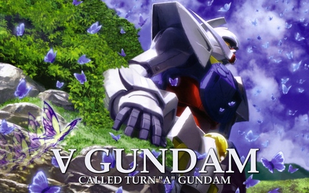 Turn A Gundam - anime, turn a gundam, beautiful, mecha, butterfly, gundam, sitting