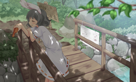 Inaba Tewi - bunny girl, inaba tewi, touhou, game, girl, anime, scenery