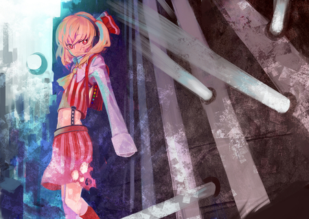 Flandre Scarlet - touhou, flandre scarlet, girl, game, headphones, anime