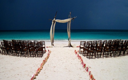 Destination - storm, clouds, beautiful, beaches, wedding, colors, ocean, nature, preparations