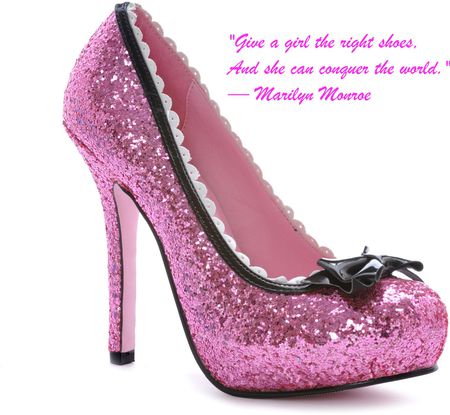 The Right Pair of Shoes - black, high heels, marilyn monroe, pink, heels