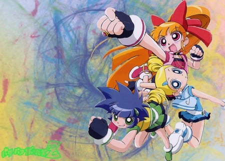 power puff girls z colorful - girls, puff, power, z colorful