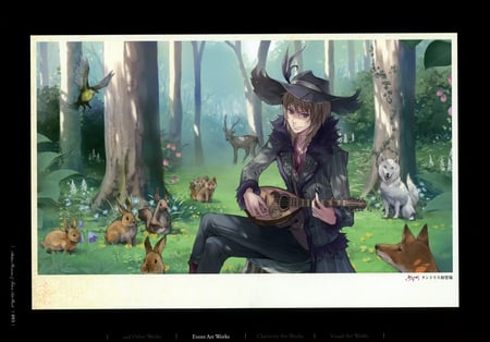 Forest Song - rorona, atelier, tantris, bard, animals