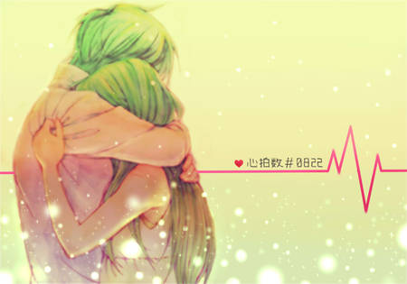 Miku and Mikuo - vocaloids, love, hatsune, hug, heart, sweet