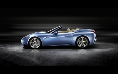 Blue - blue, 2009, ferrari, shiny, style, car, wide, design, sportscar