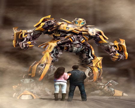 Met Bumblebee! - autobot, transformer, meganfox, bumlebee, shia labeouf