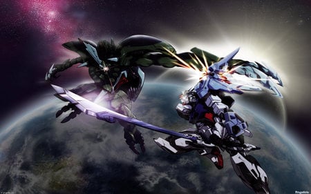 Gundam Seed Battle Furikuu - furikuu, battle, fighter, space, gundam seed, earth