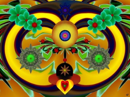 Spring Love - eye candy, collage, 3d, fractal, abstract