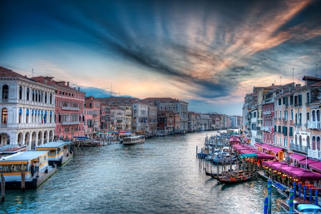 Venice,Italy - people, venice, colorful, sunset, view, flag, evening, lanterns, romance, boat, building, boats, gondolas, buildings, nature, romantic, beautiful, sea, beauty, sky, italy, peaceful, water, clouds, architecture, house, houses, gondola, italia, lovely, splendor, city, colors, flags, lights