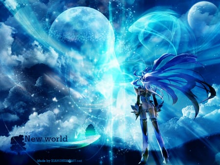 New World - universe, vector, xenosaga, game, anime, world, kos-mos, mecha