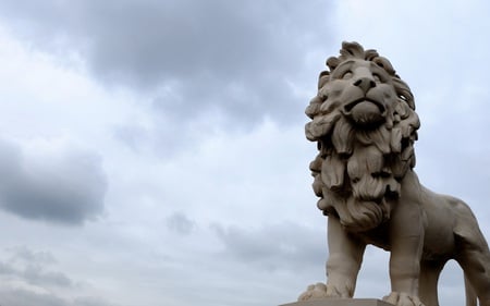 Stone Lion - architecture, monument, lion, statue