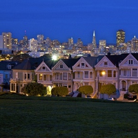 The Painted Ladies at Dusk