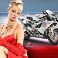 Hot Girl and Bike