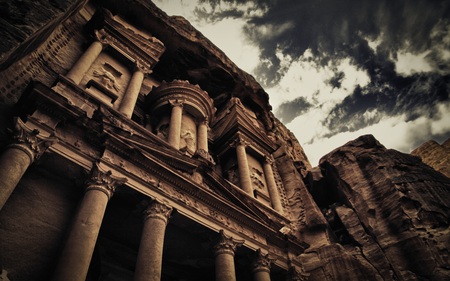 The Treasury - ancient, building, beautiful, architecture, facade, hdr