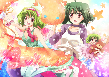 Ranka Lee World - macross f, anime, smile, green hair, cute, macross, ranka lee, mecha