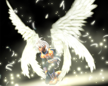 Wings of Chaos - white, chaos, xenosaga, game, boy, anime, wings, mecha