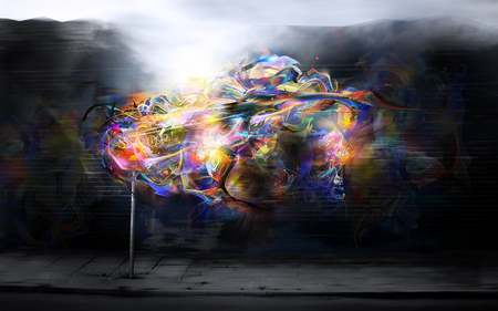 Street Dreams - cool, light, random, dark, dreams, street, colorful, graffiti, art