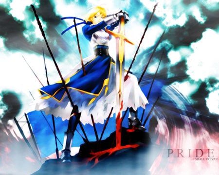 The Queen Warrior - saber, queen, swords, warrior, fate stay night