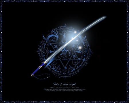 Sword Light - samurai, sword, fate stay night, light