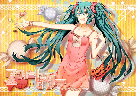 Hatsune Miku - hatsune miku, vocaloid, twintails, long hair