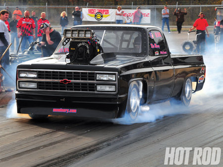 Blown  Gmc - 4x4, dragstrip, black, truck